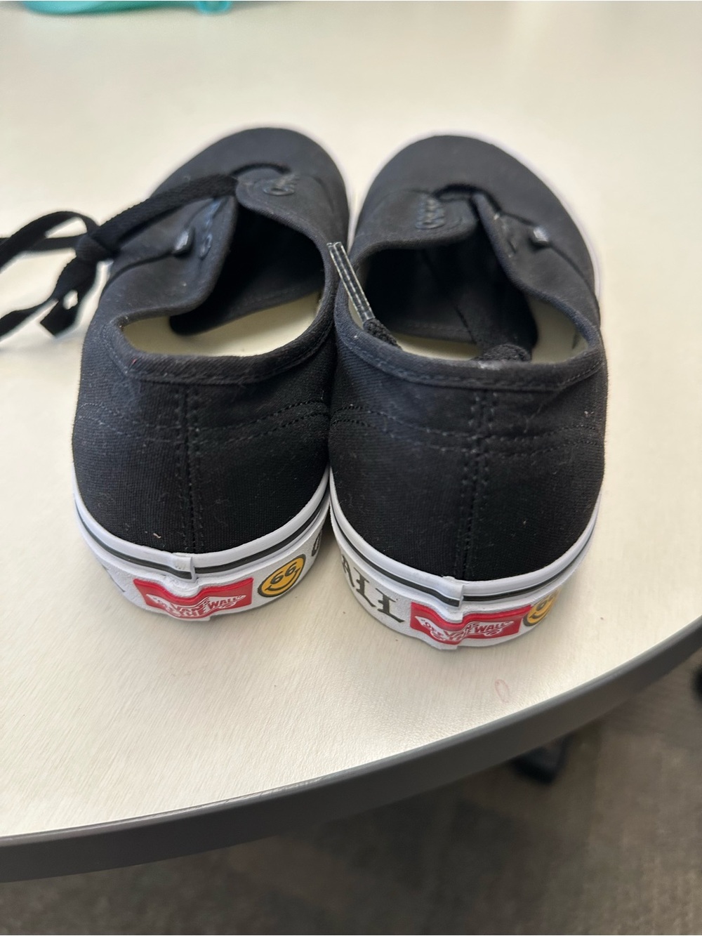 Vans Womens Authentic Side Wall Sneaker Casual VN0A348A40M Canvas Black Size 9.5 - Picture 3 of 5